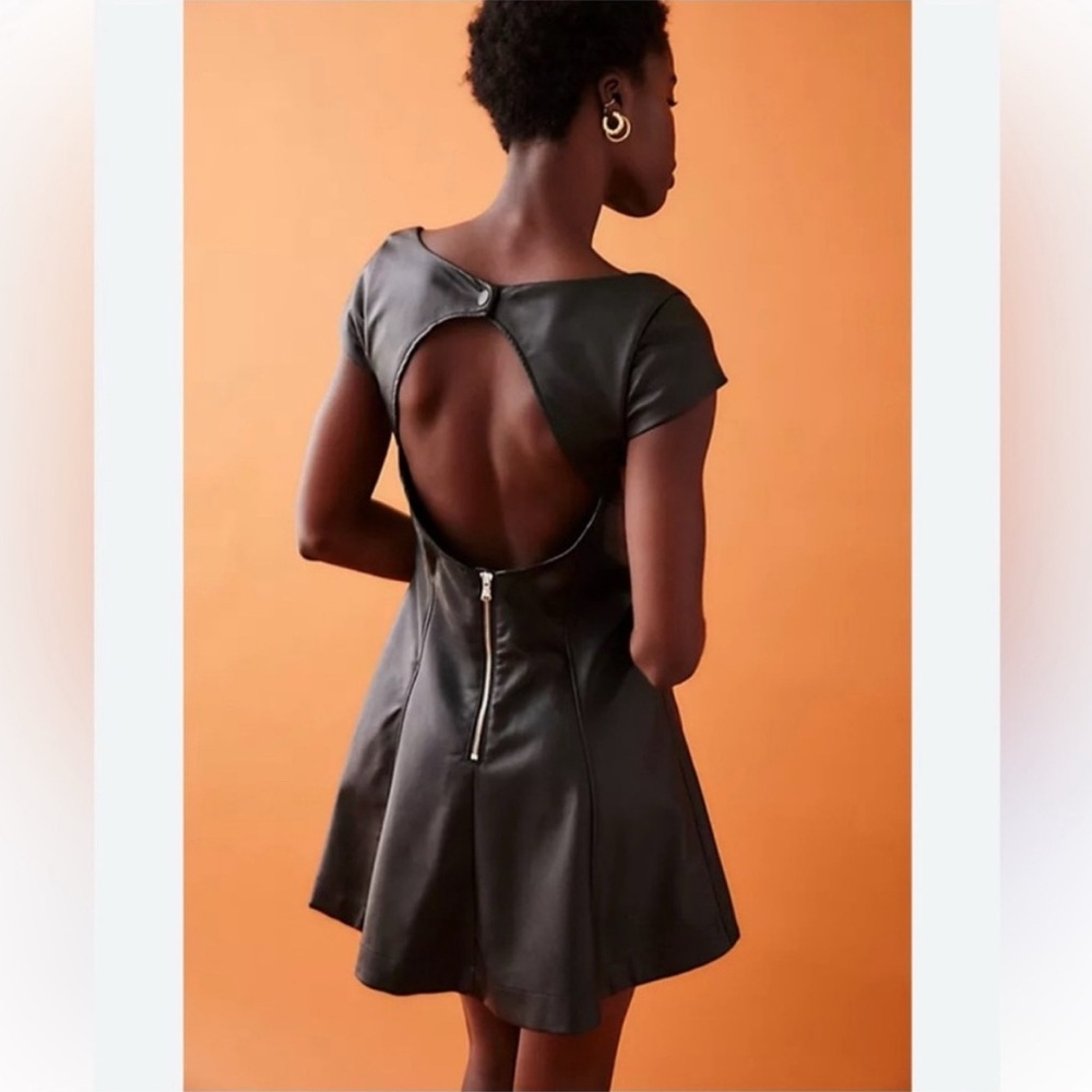 Free People Mimi Vegan Leather Mini Dress - Picture 3 of 9